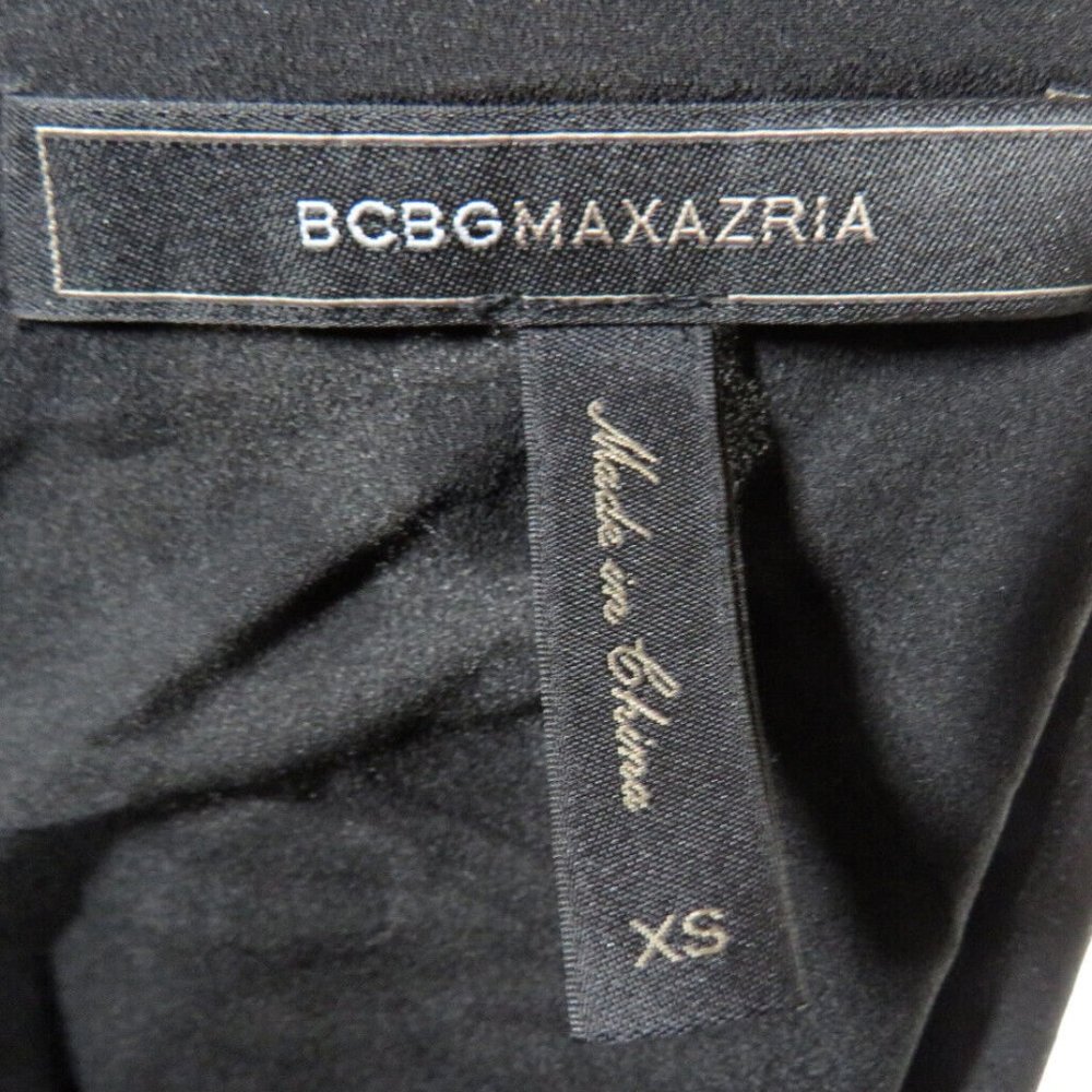 BCBGMAXAZRIA Black Cold Shoulder Floral Applique Dress - Picture 2 of 9